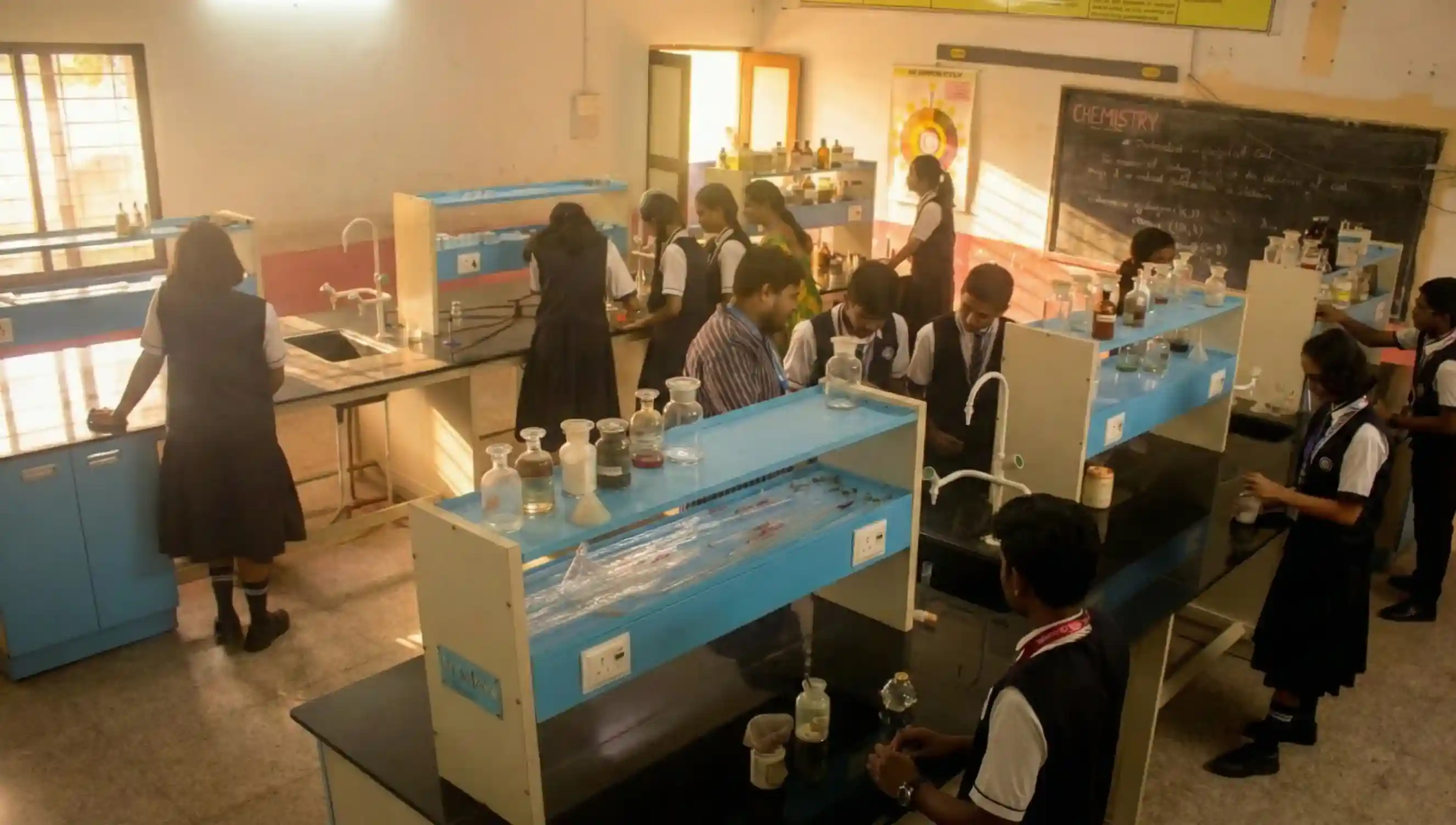 chemistry lab of Carmel High School Gadchiroli