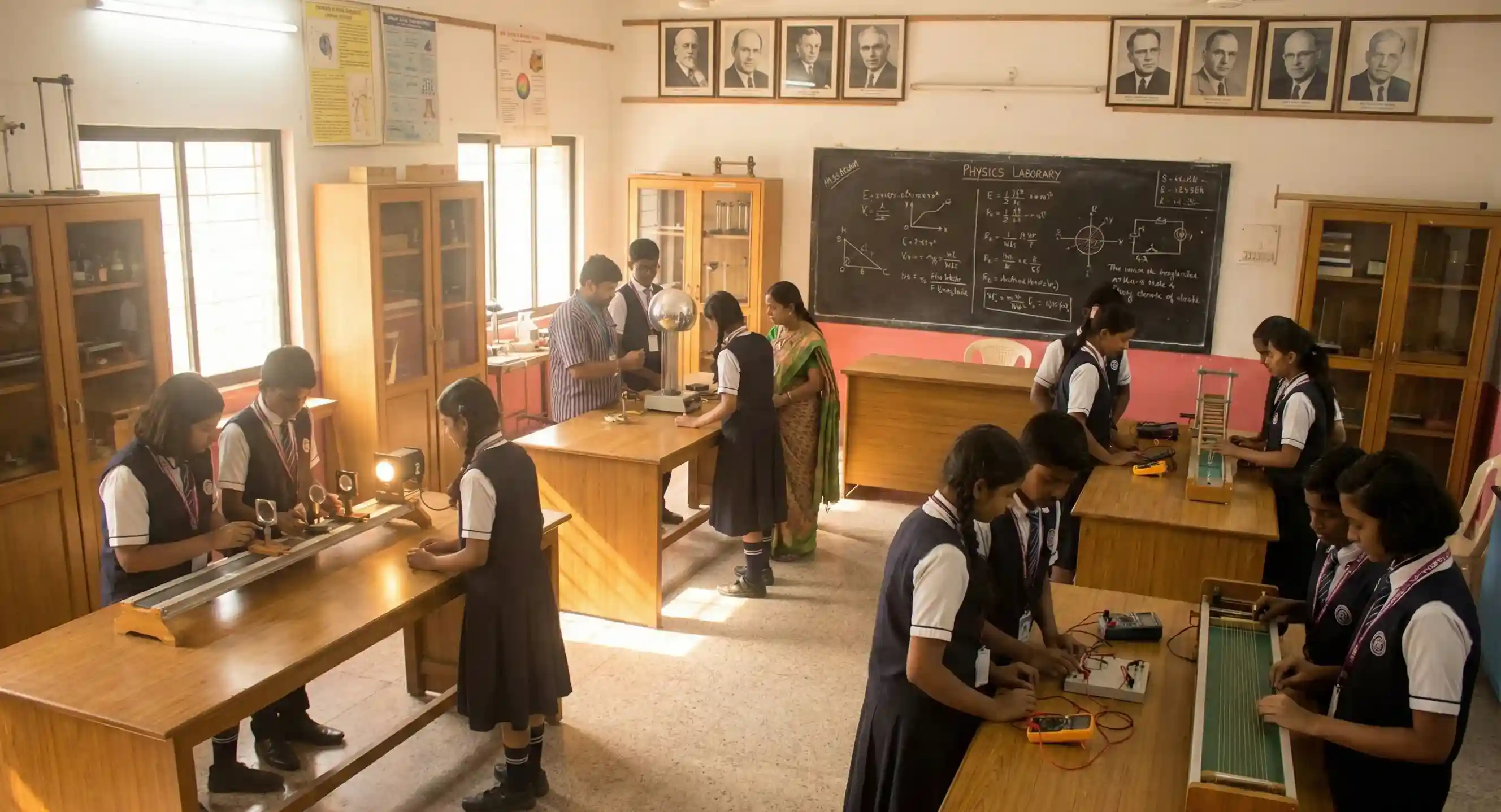 physics lab of Carmel High School Gadchiroli